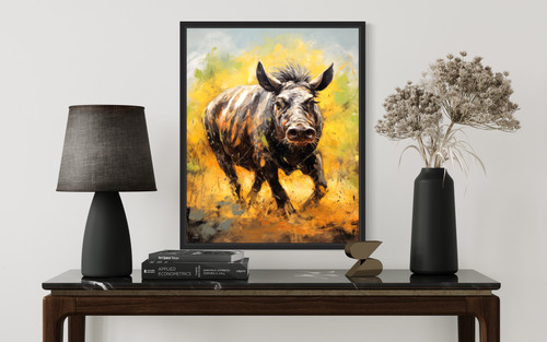 Warthog Art Print  Poster