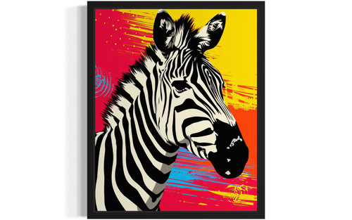 African Zebra Art Print Poster