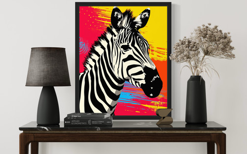 African Zebra Art Print Poster