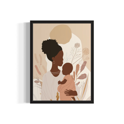 Female and Baby Art Print Poster