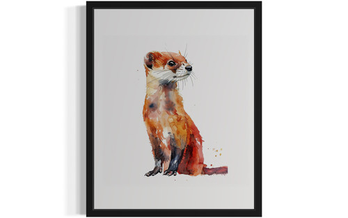 Weasel Art  Print  Poster