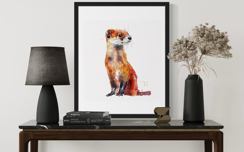 Weasel Art  Print  Poster