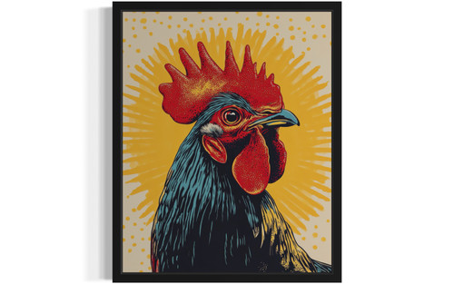 Rooster Art  Print  Poster