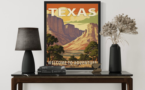 Texas Scenery Art Print  Poster
