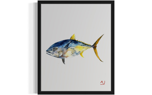 Yellowtail Tuna Art Print Poster