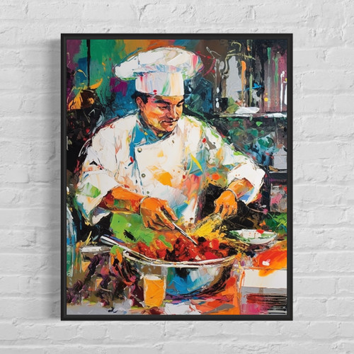 Cooking Chef Art Print Poster