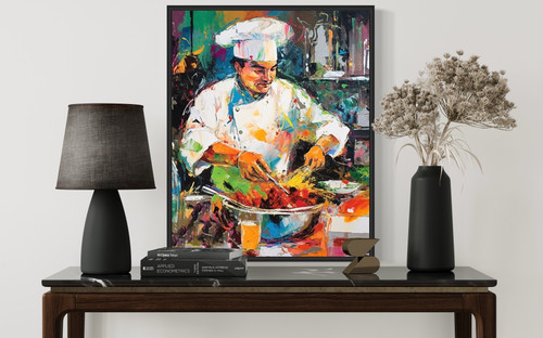 Cooking Chef Art Print Poster