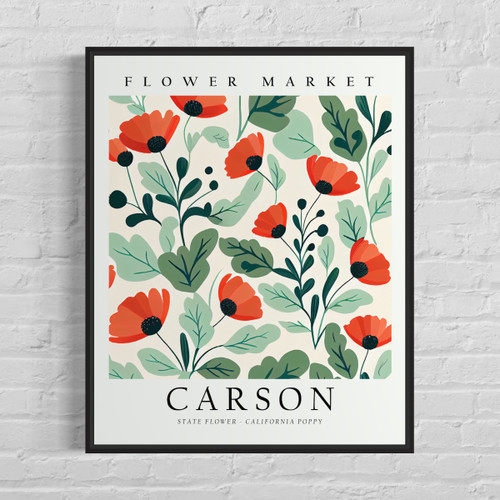 Carson California Flower Market Art Print Poster