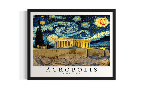 Acropolis by Van Gogh Art Print Poster