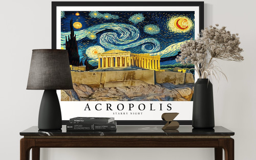 Acropolis by Van Gogh Art Print Poster