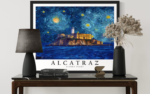 Alcatraz by Van Gogh Art Print Poster