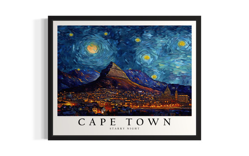 Cape Town by Van Gogh Art Print Poster