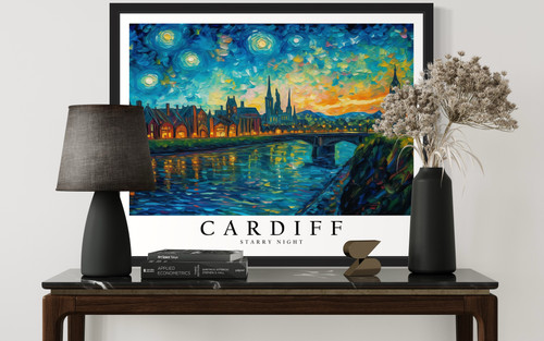 Cardiff by Van Gogh Art Print Poster