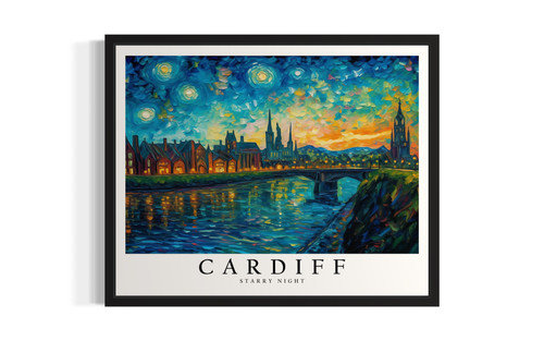 Cardiff by Van Gogh Art Print Poster