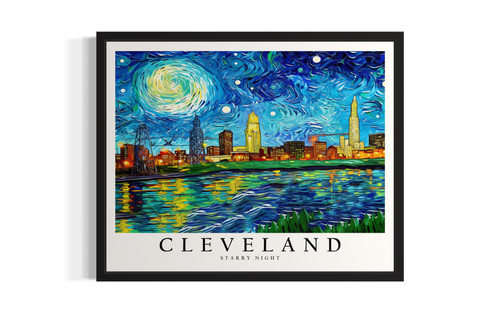 Cleveland by Van Gogh Art Print Poster