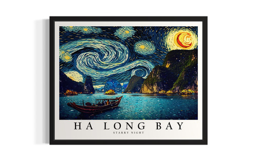 Ha Long Bay by Van Gogh Art Print Poster