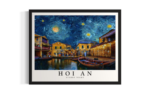 Hoi An as Van Gogh Art Print Poster