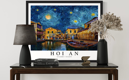 Hoi An as Van Gogh Art Print Poster