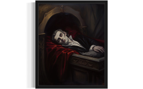 Dracula sleeping Art Print Poster