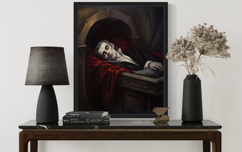 Dracula sleeping Art Print Poster