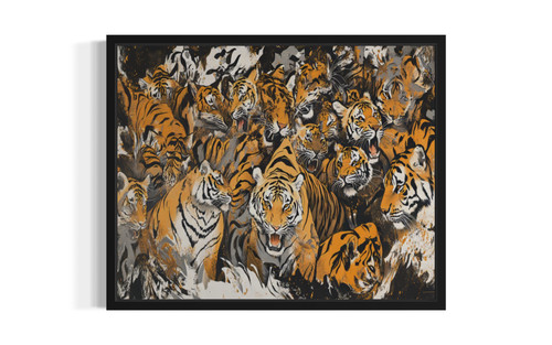 Abstract Tigers Art Print Poster