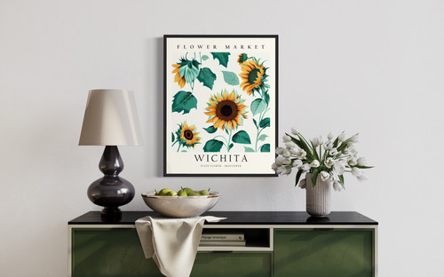 Wichita Kansas Flower Market Art Print Poster