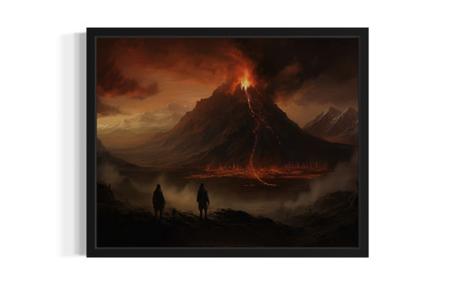 Frodo and Sam at Mount Doom Art Print Poster