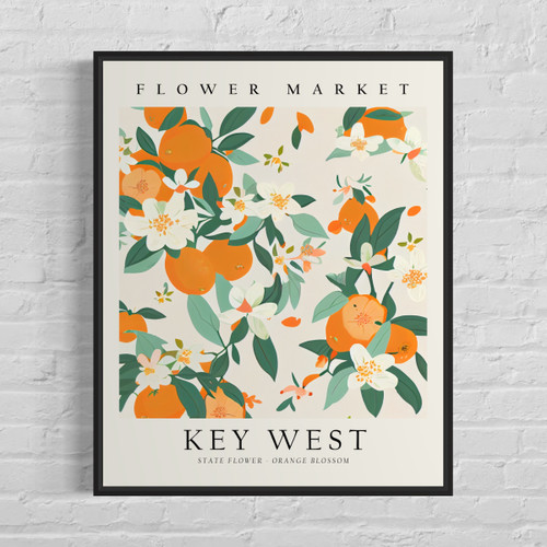 Key West Florida Flower Market Art Print Poster