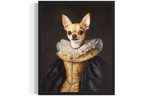 Chihuahua Victorian Queen Art Print Poster
