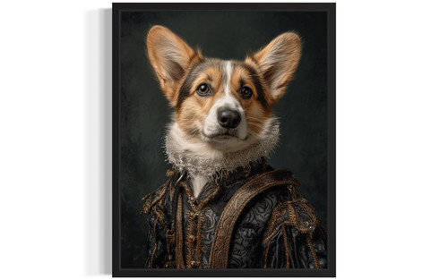 Corgi renaissance knight Art Print Poster