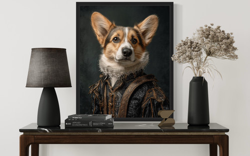 Corgi renaissance knight Art Print Poster