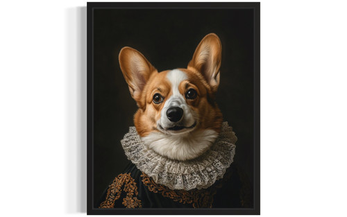 Corgi Victorian Queen Art Print Poster