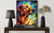 Labrador Retriever Colorful Abstract Art Print Poster