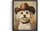 Maltese Cowboy Hat Art Print Poster