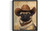 Pug Cowboy Hat Art Print Poster