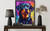 Rottweiler Colorful Abstract Art Print Poster