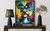 Schnauzer Colorful Abstract Art Print Poster