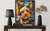 Silky Terrier Music Headphone Art Print Poster