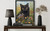 Black Cat in Wildflowers Wall Art Print Poster 1
