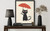 Cat and Umbrella Wall Art Print Poster