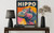 Hippo Wall  Art Print Poster