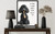 Black Poodle Wall  Art Print Poster