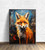 Fox Abstract Art Print Poster