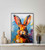 Rabbit Abstract Art Print Poster