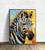 Zebra Abstract Art Print Poster