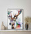 Colorful Reindeer Art Print Poster