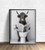 Highland Cow On Toilet Bathroom Art Print Poster