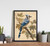 Blue Jay Vintage Bird Art Print Poster