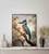 Kingfisher Vintage Bird Art Print Poster