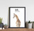Giraffe "Hello Sweet Cheeks" Art Print Poster